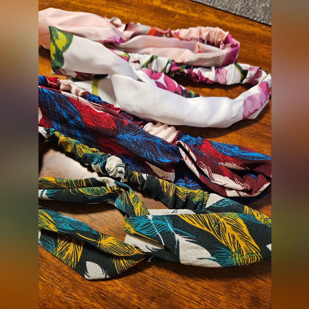 Summer Accessory Bundle: 4 Headbands & Scarf